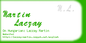 martin laczay business card